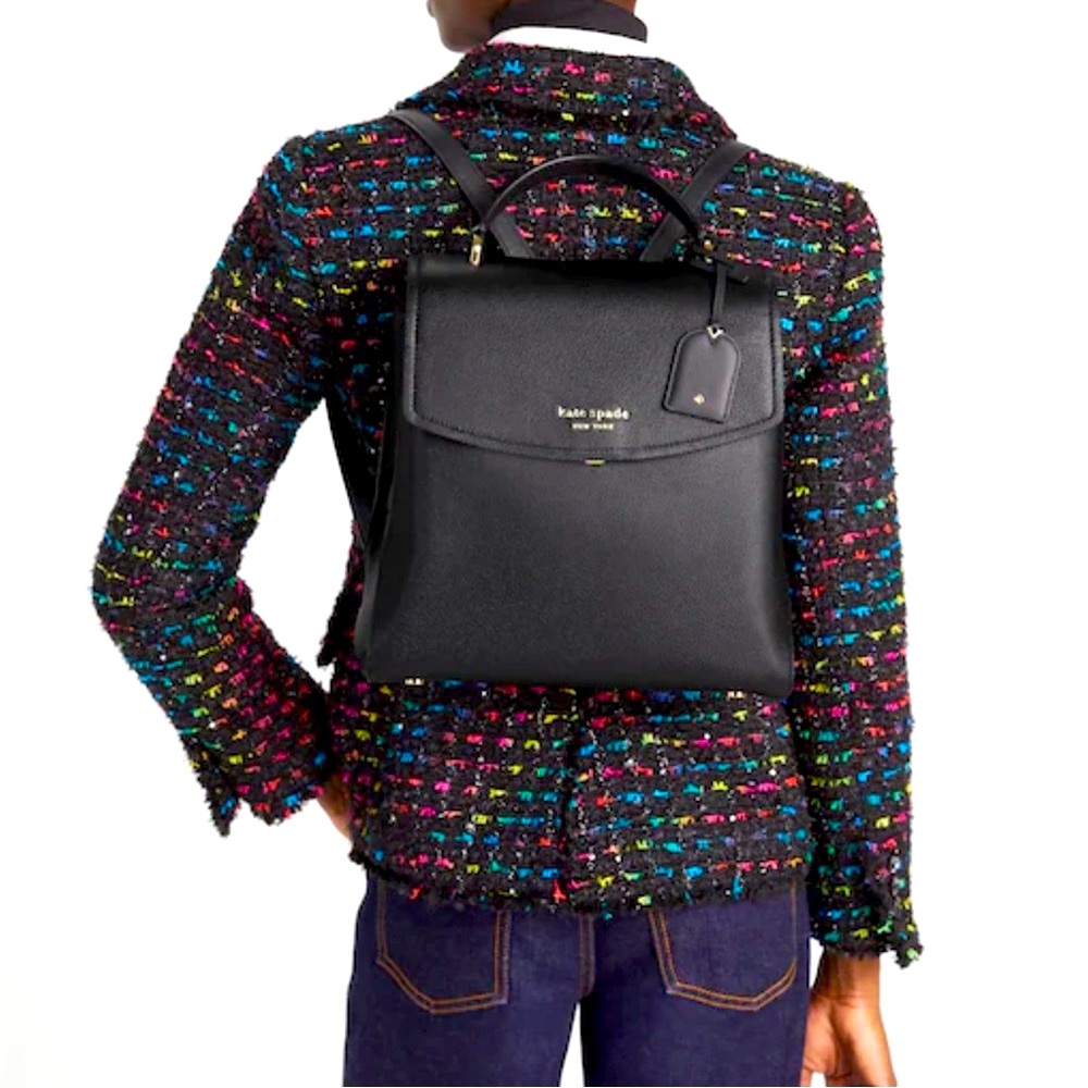 Kate spade Thompson Medium BACKPACK
Color: Black- Used in good conditions